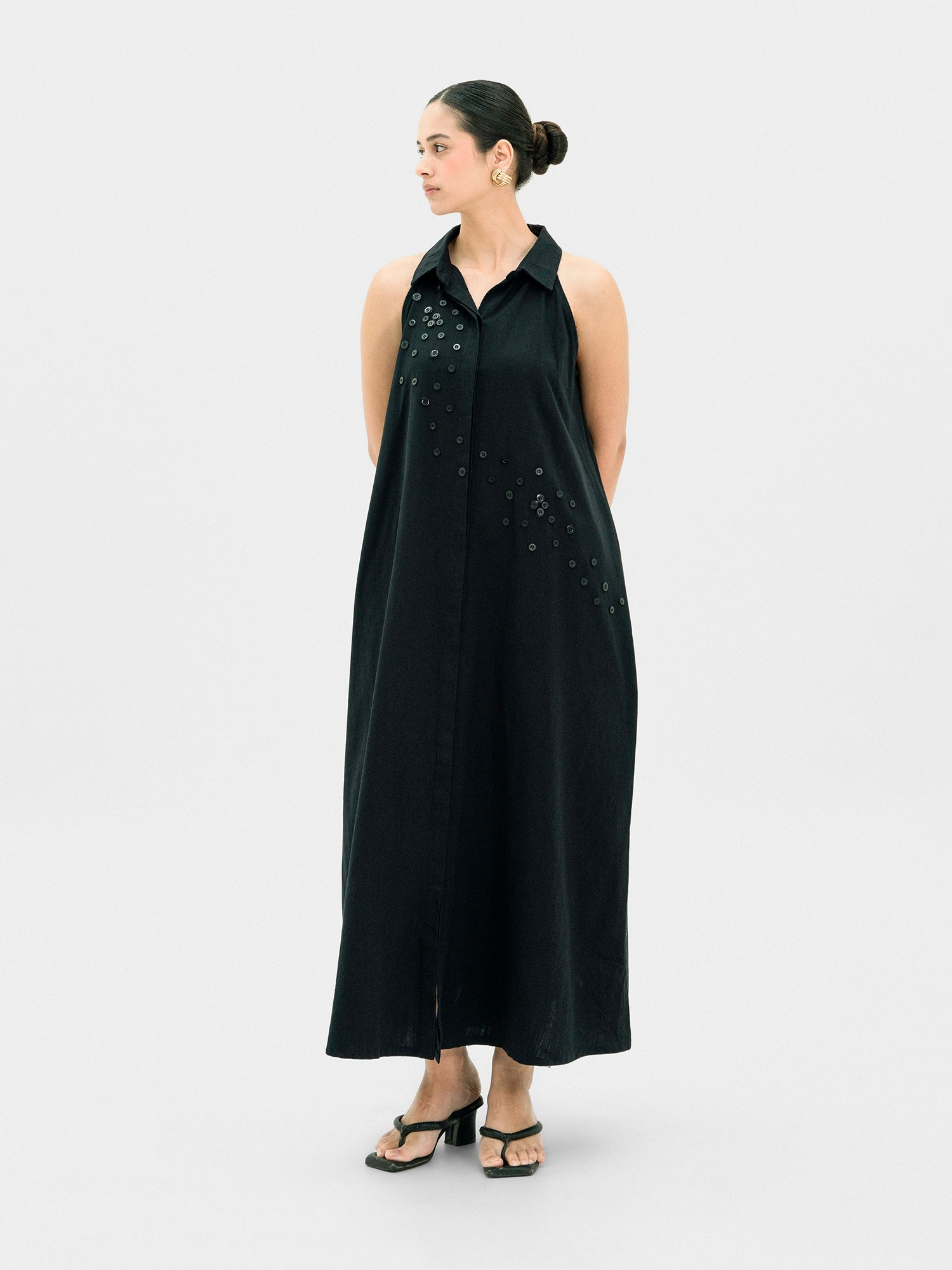 Spread Button Dress