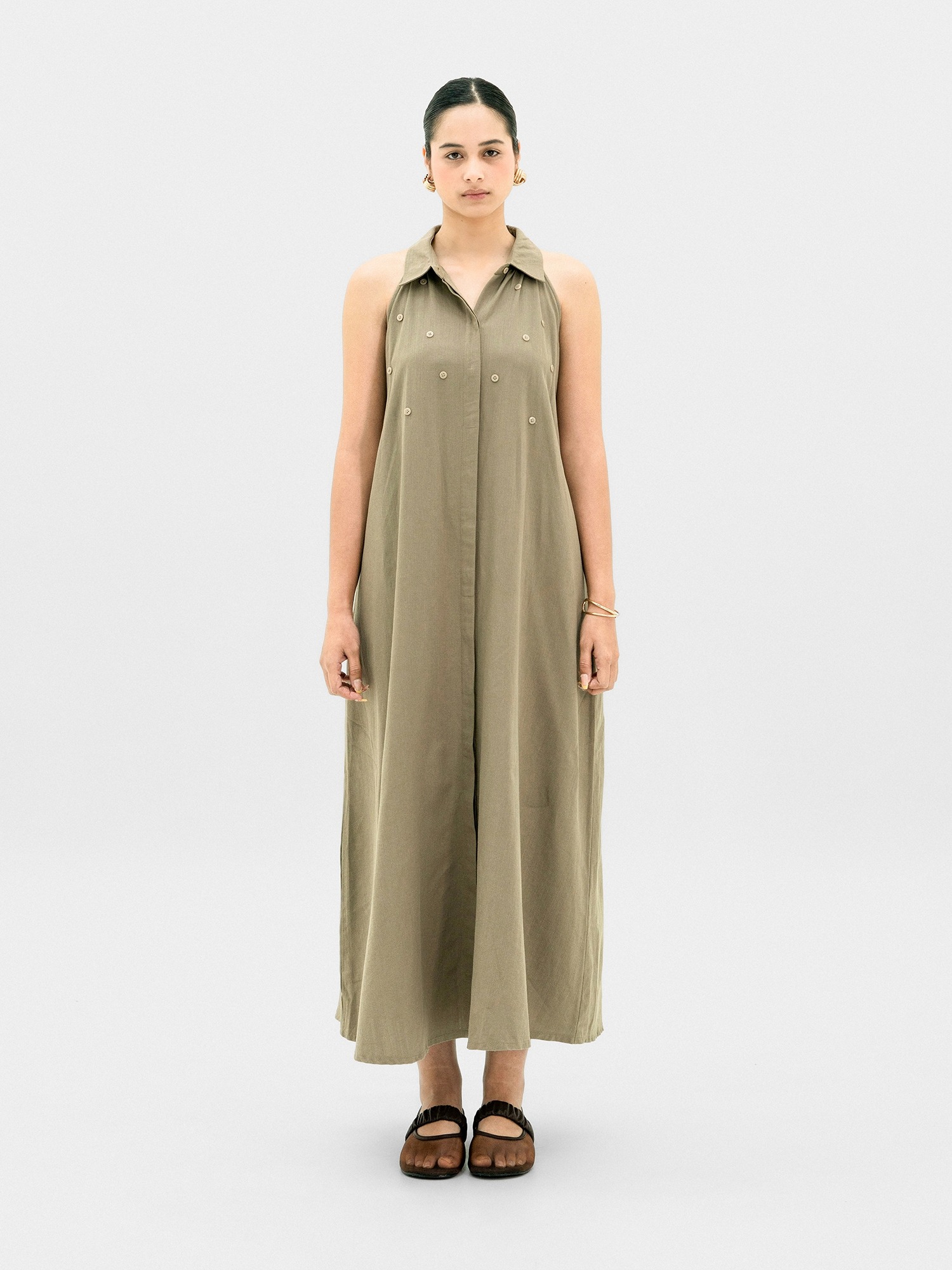 Spread Button Dress