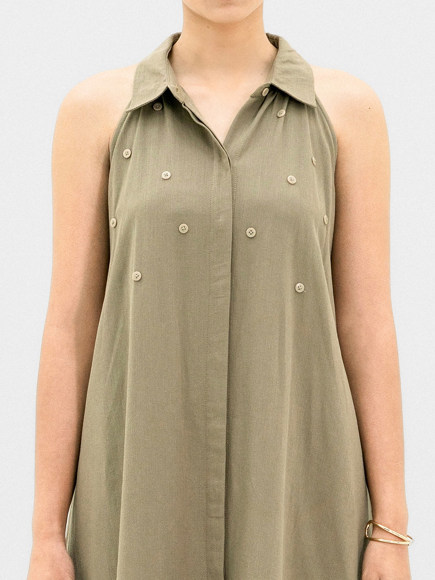 Spread Button Dress