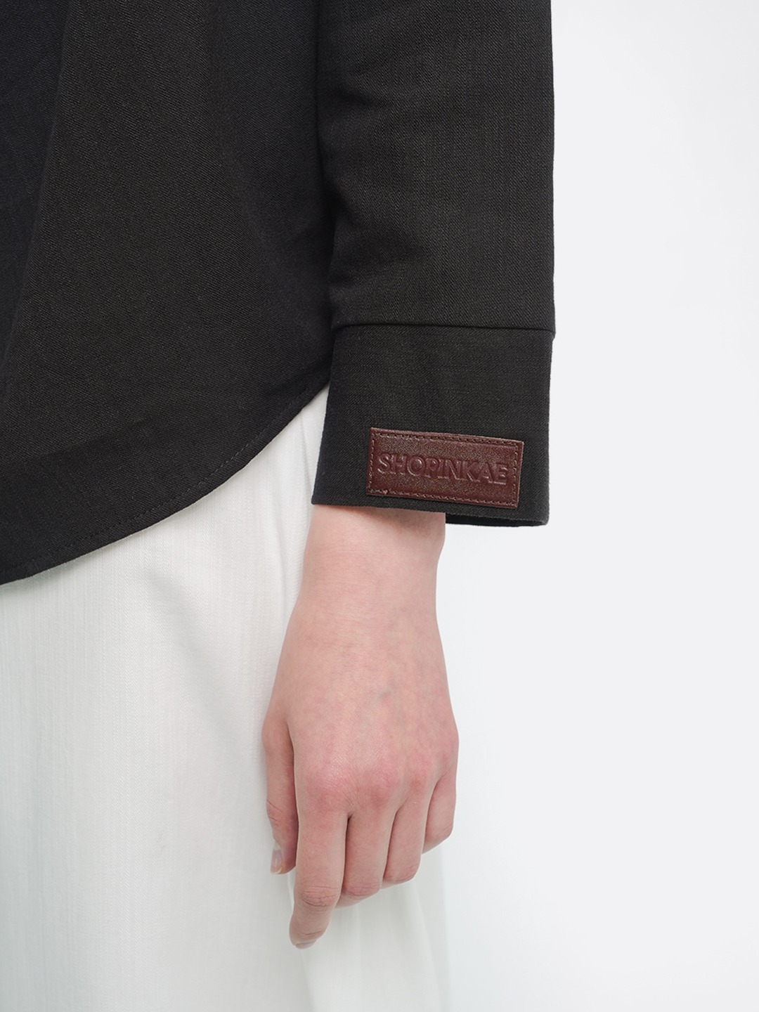 Drapery Collar Blouse (Long Sleeve)