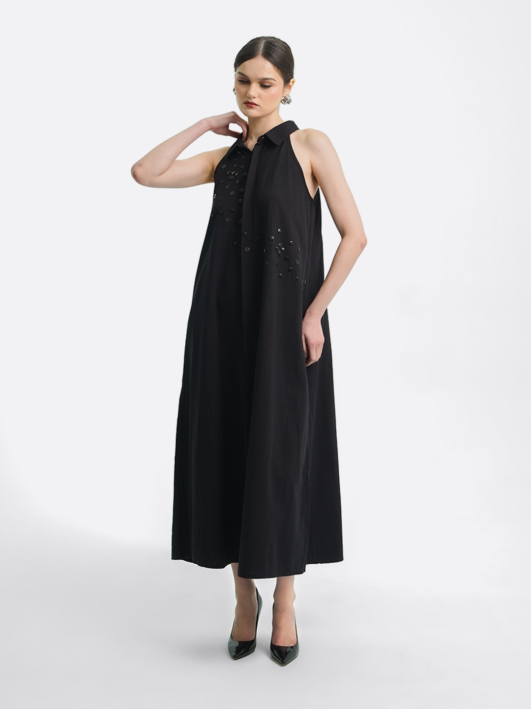 Spread Button Dress