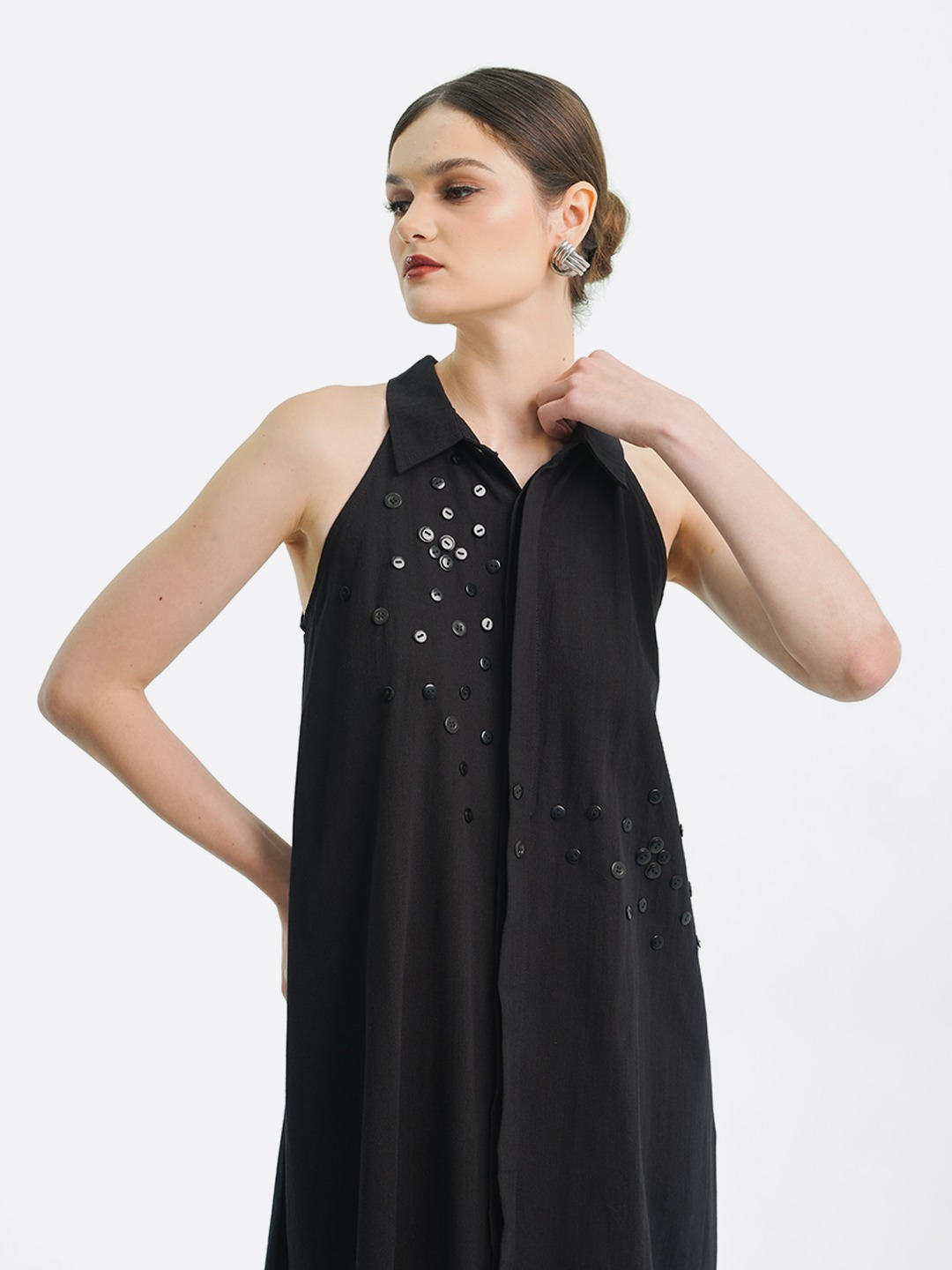 Spread Button Dress