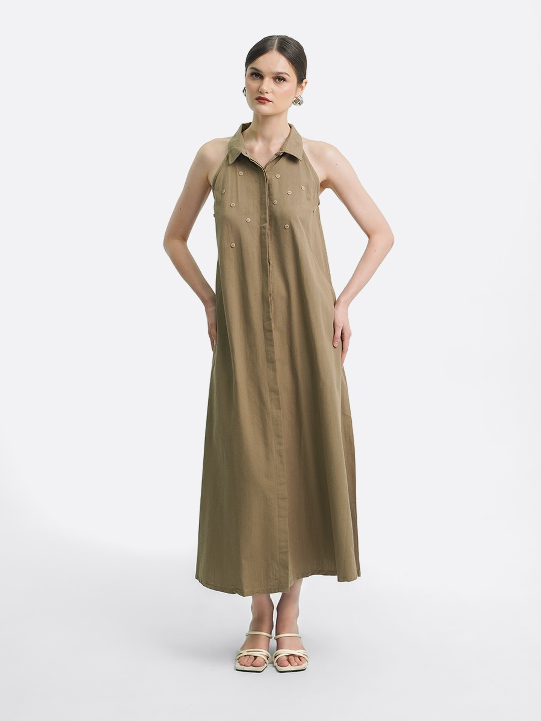 Spread Button Dress