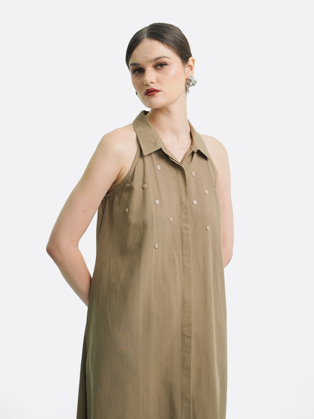 Spread Button Dress