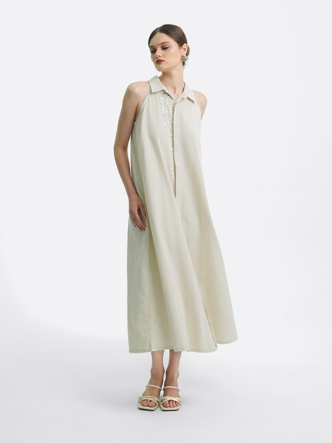 Spread Button Dress