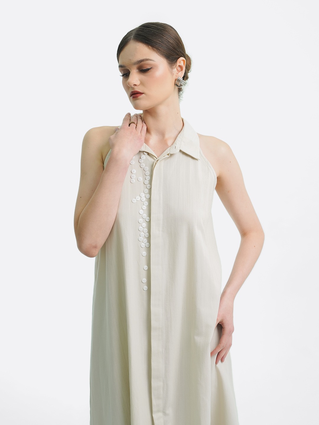 Spread Button Dress