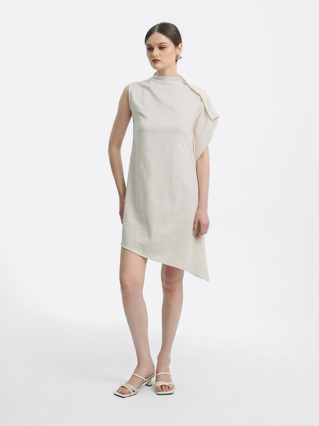 Asymmetric Shoulder Dress