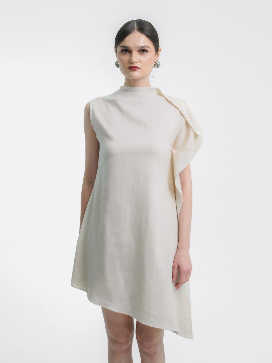 Asymmetric Shoulder Dress