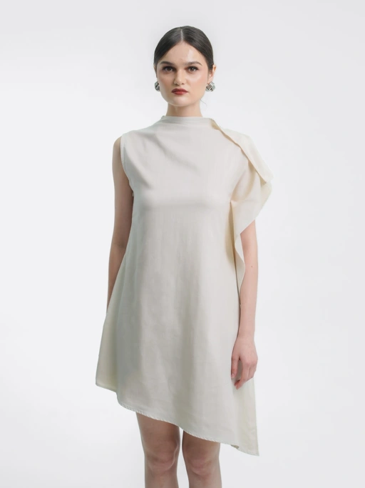 Asymmetric Shoulder Dress