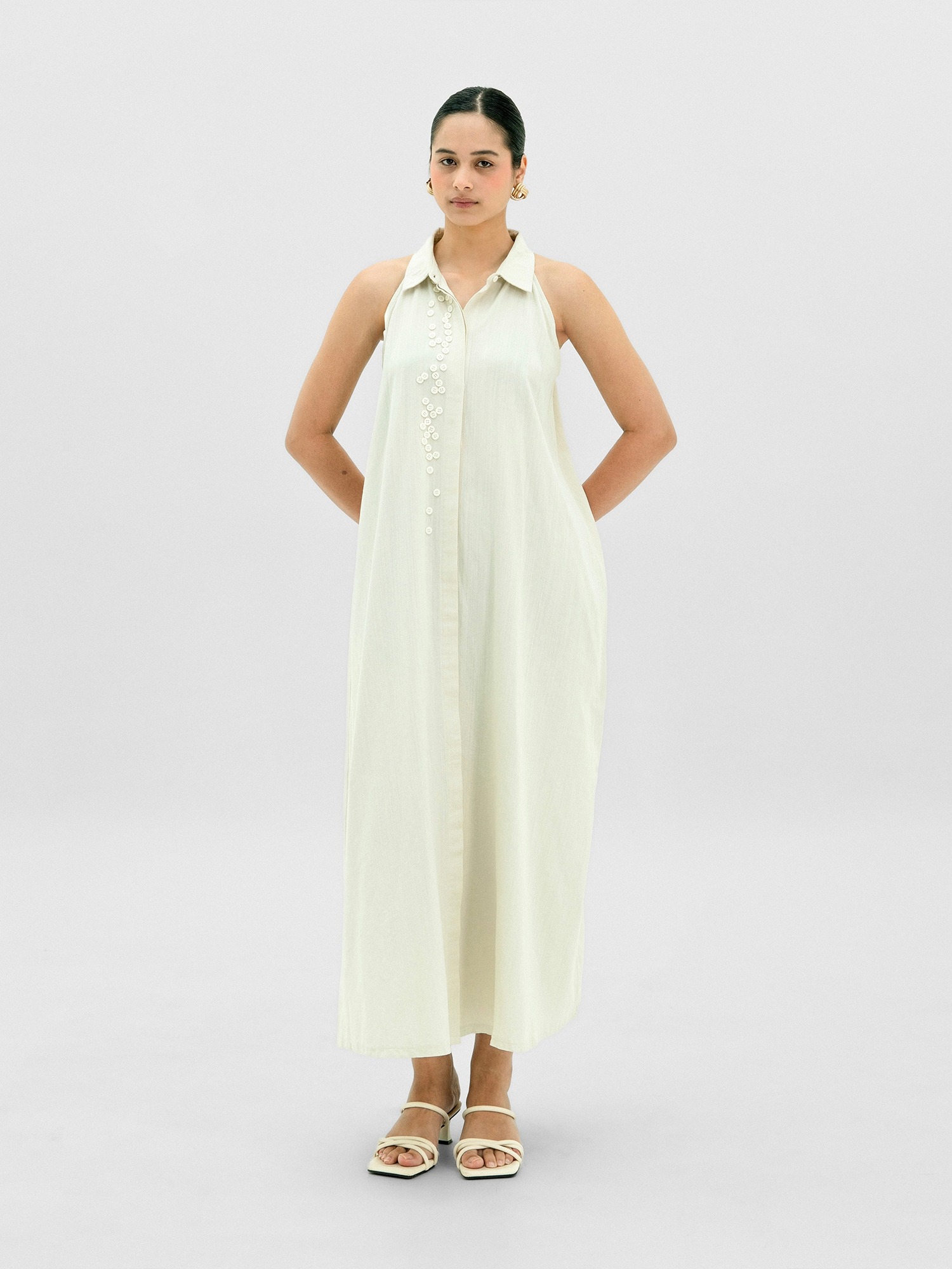Spread Button Dress