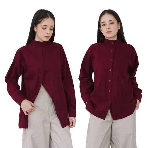 Image of Two Ways Plain Shirt (New Material) | Shopinkae |SIK