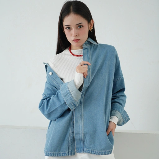Image of Denim Jeans Shirt