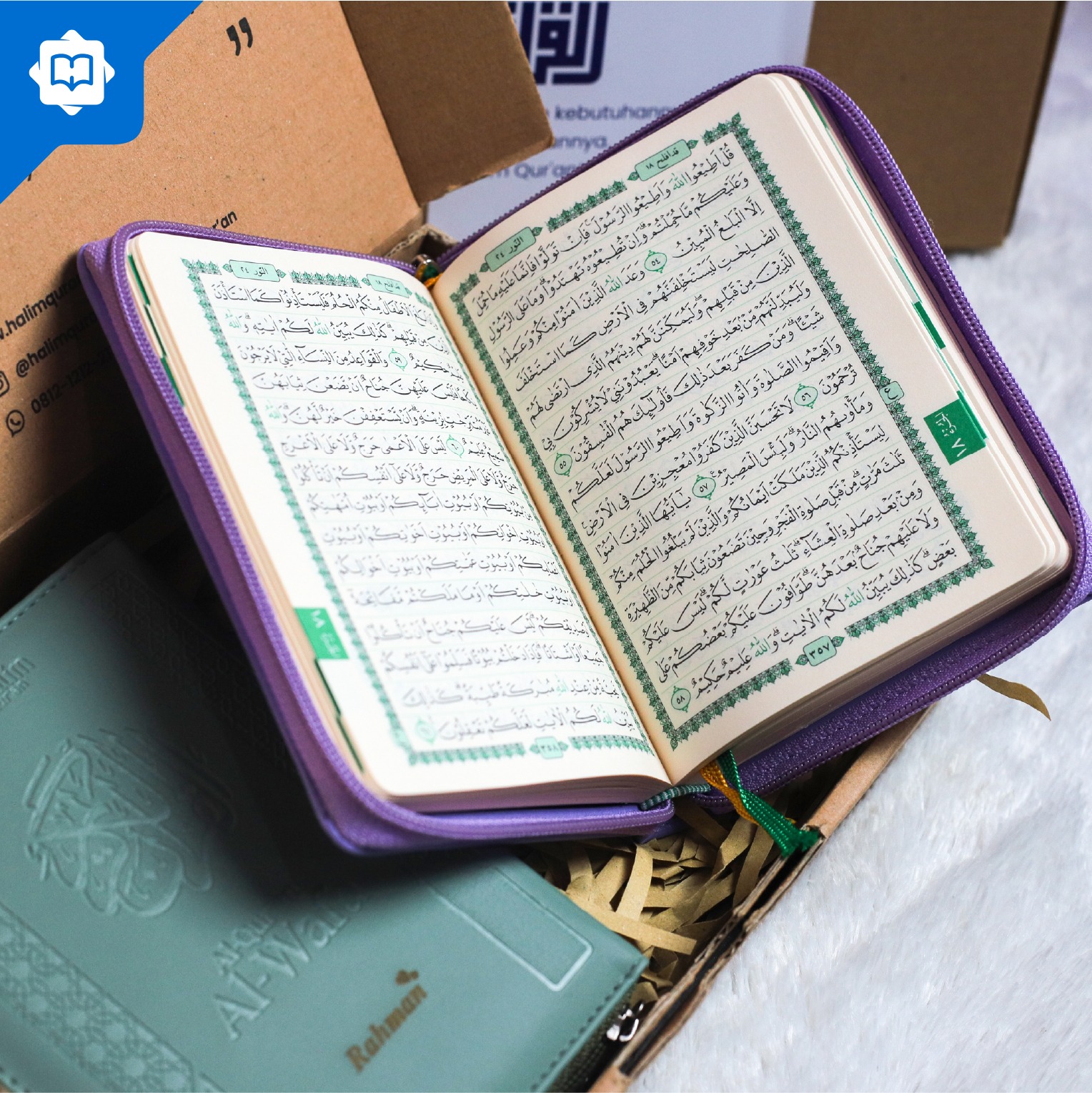 Bundling Mushaf Al Quran Al Wafa A6 Pocket 2 pcs Box Exclusive Free Custom Nama