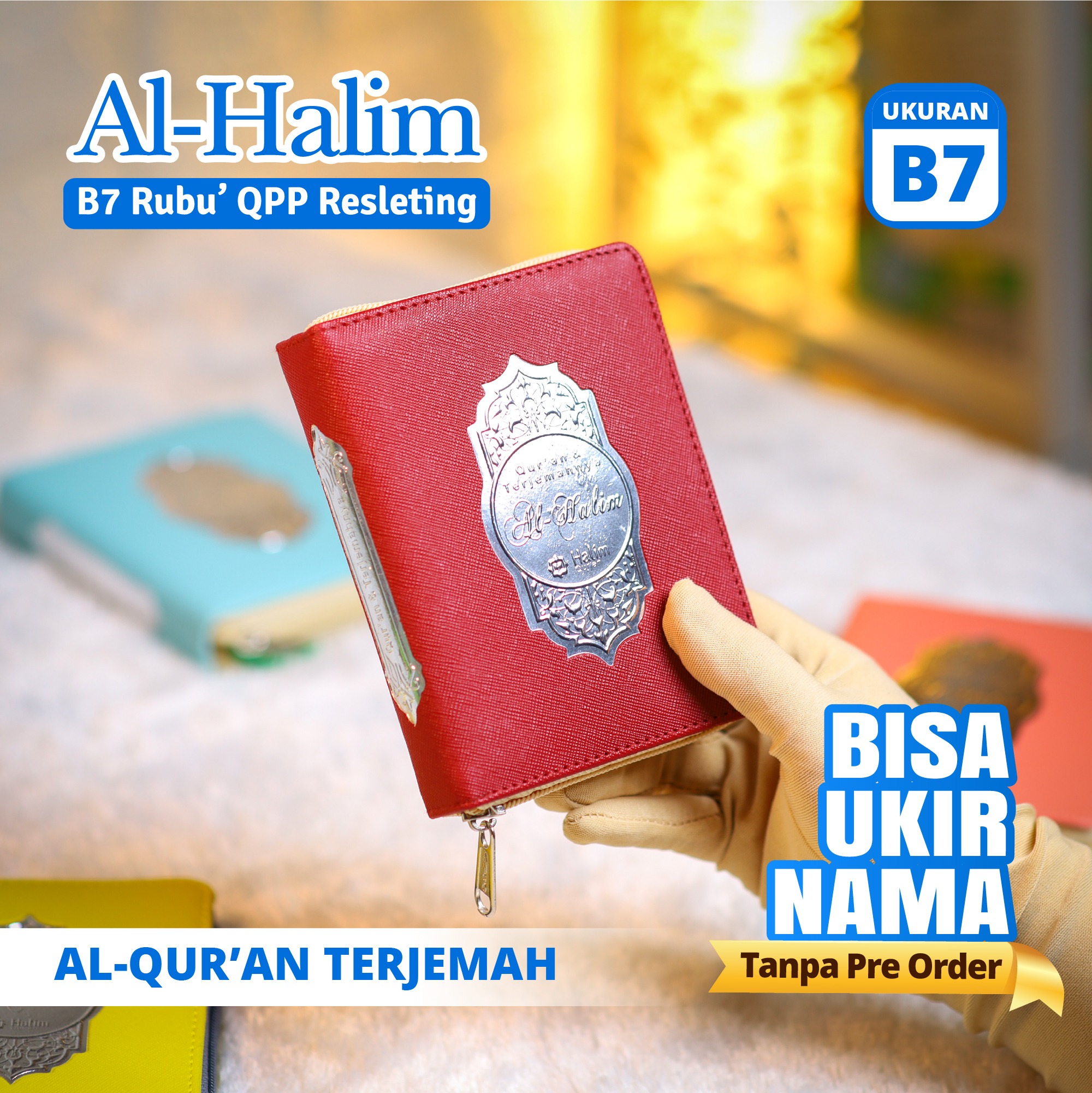 Al Quran Terjemah Al Halim B7 Rubu QPP Resleting Colorfull Edition