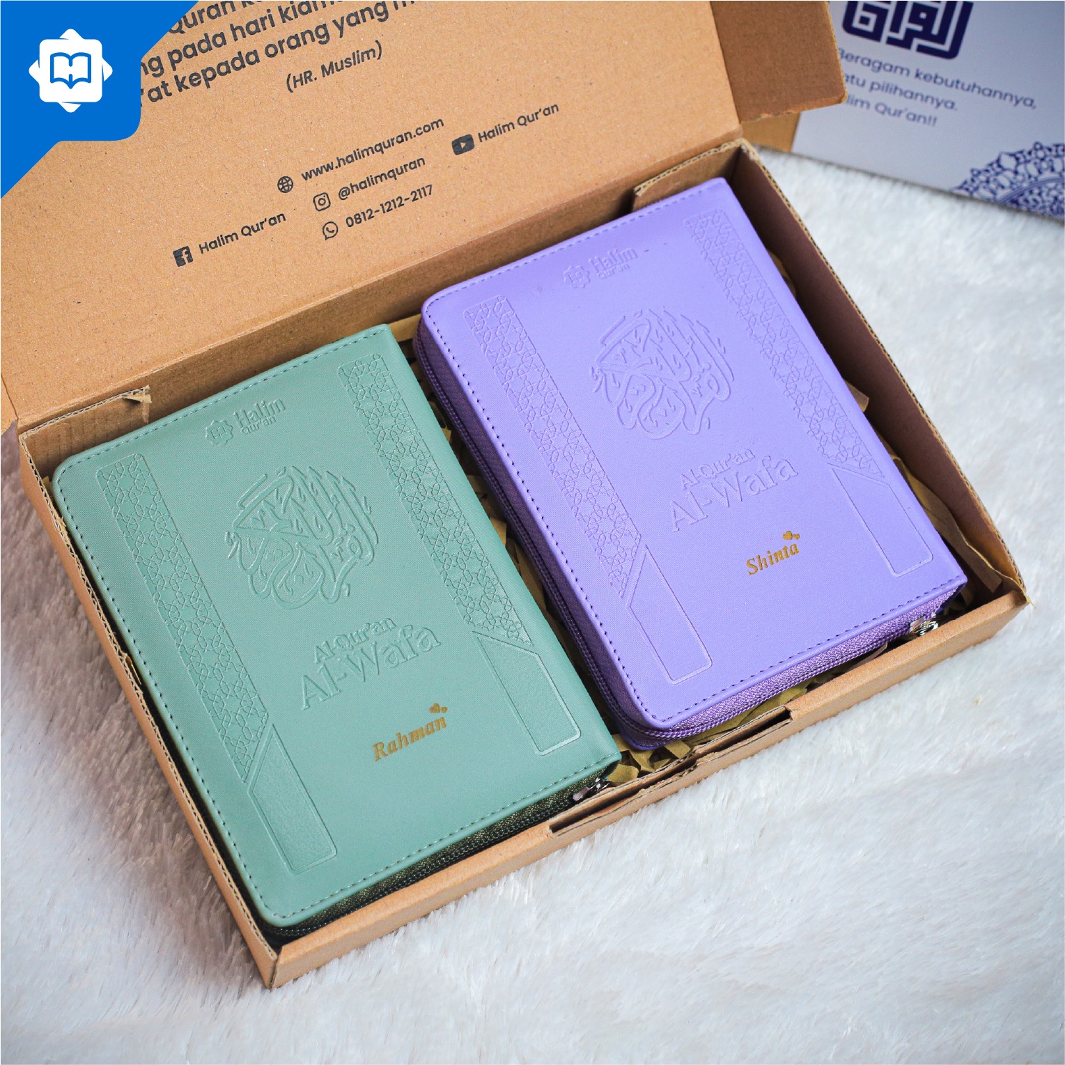 Bundling Mushaf Al Quran Al Wafa A6 Pocket 2 pcs Box Exclusive Free Custom Nama