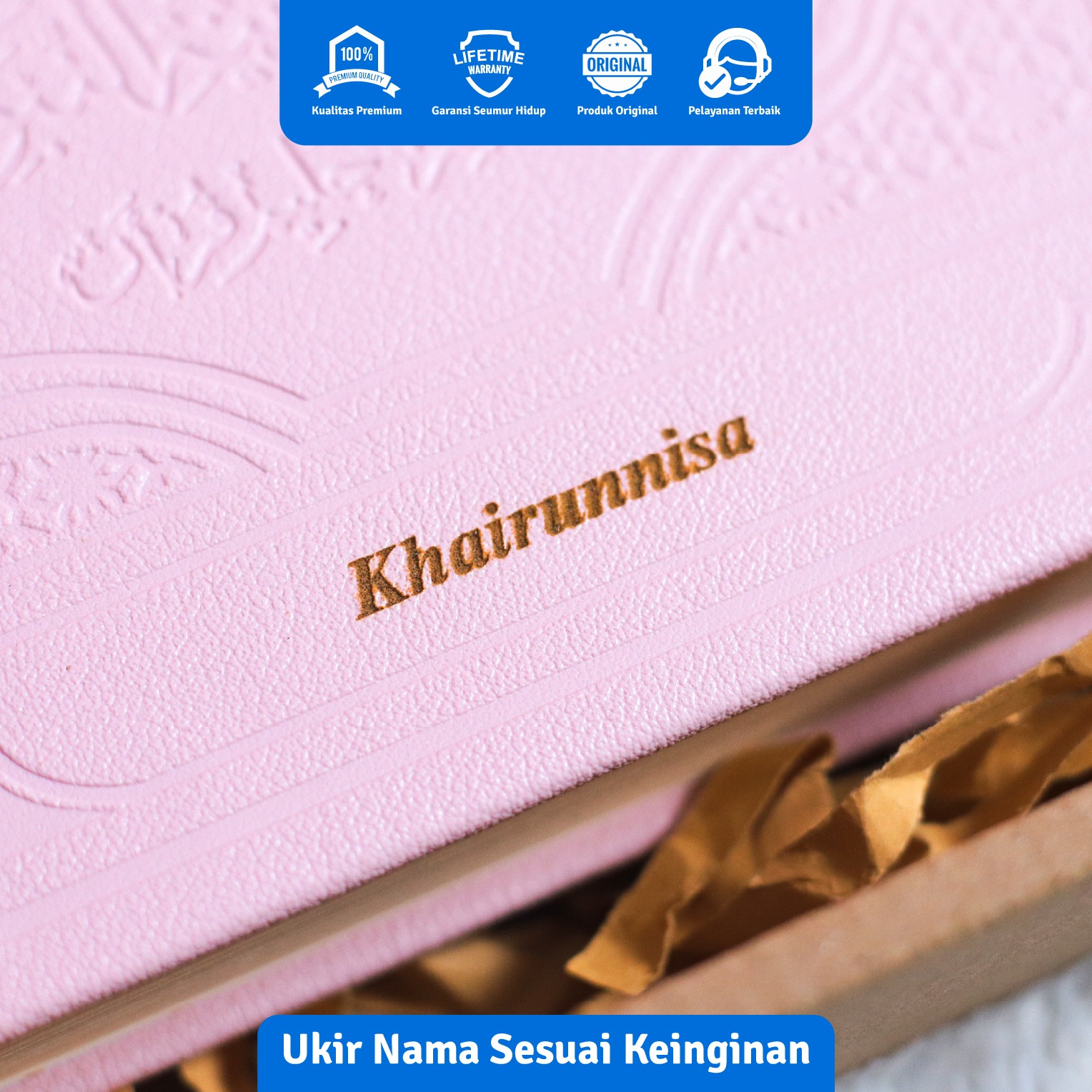 Bundling Mushaf Al Quran Madinah Huzaifi A5 2 pcs Box Exclusive Free Custom Nama