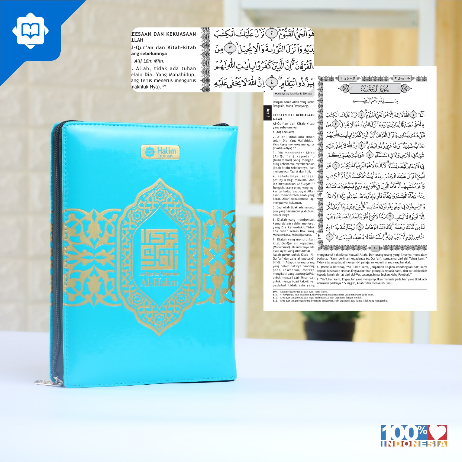 Al Quran Terjemah Al Halim New Fancy A5 Resleting