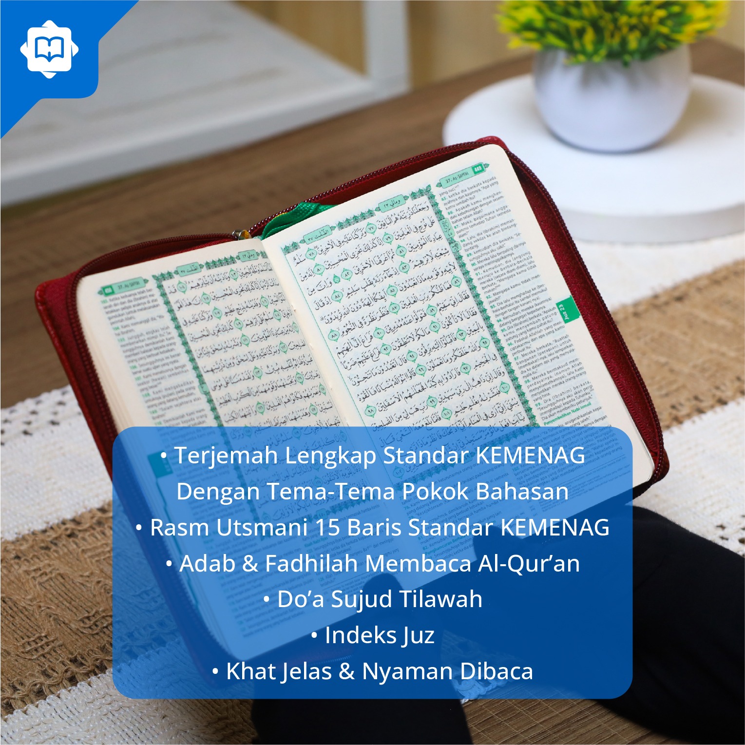 Al Quran Terjemah Al Halim A6 Pocket Resleting