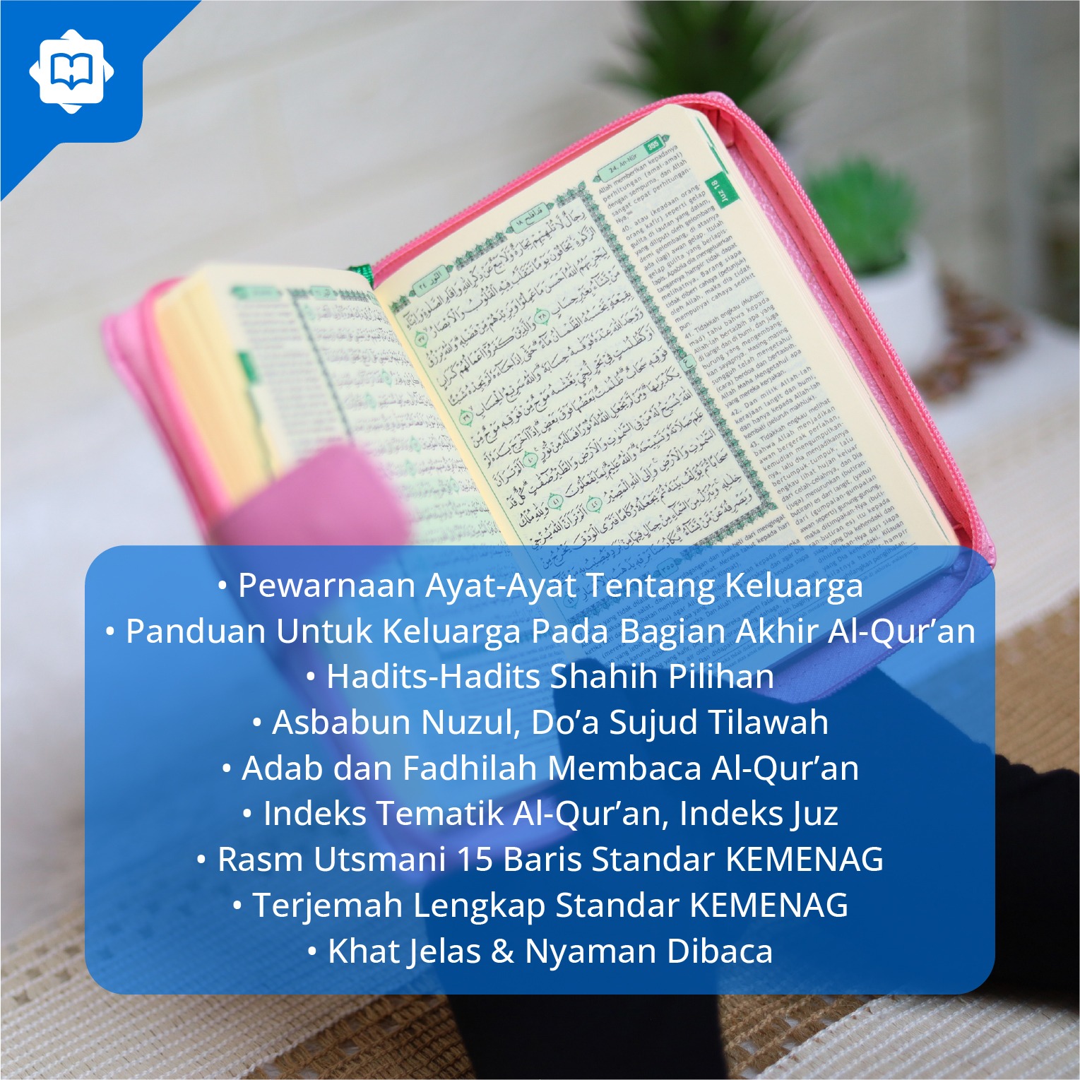 Al Quran Terjemah Edisi Keluarga Hasanah A6 Resleting