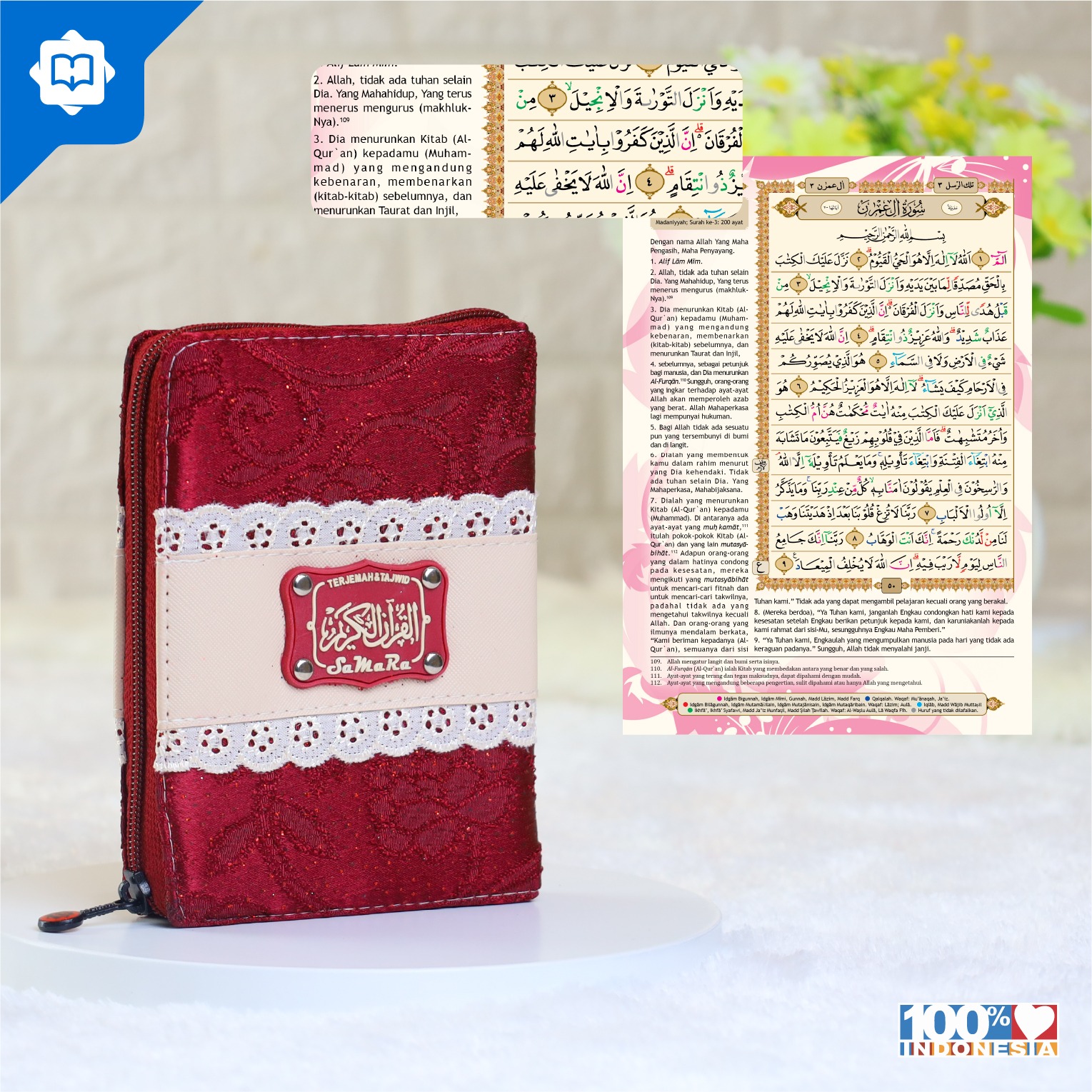 Al Quran Terjemah Tajwid Samara A6 Resleting