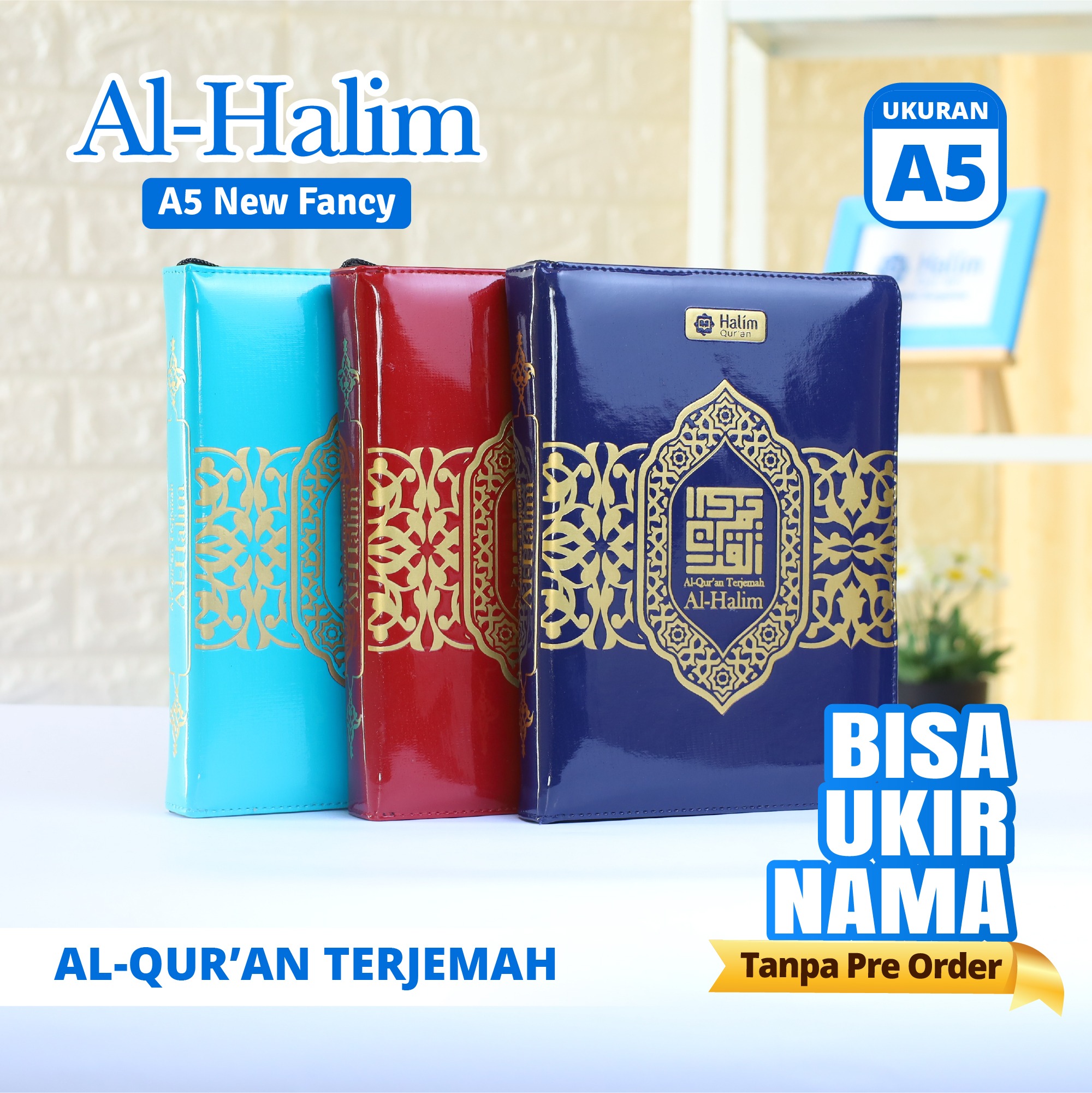 Al Quran Terjemah Al Halim New Fancy A5 Resleting