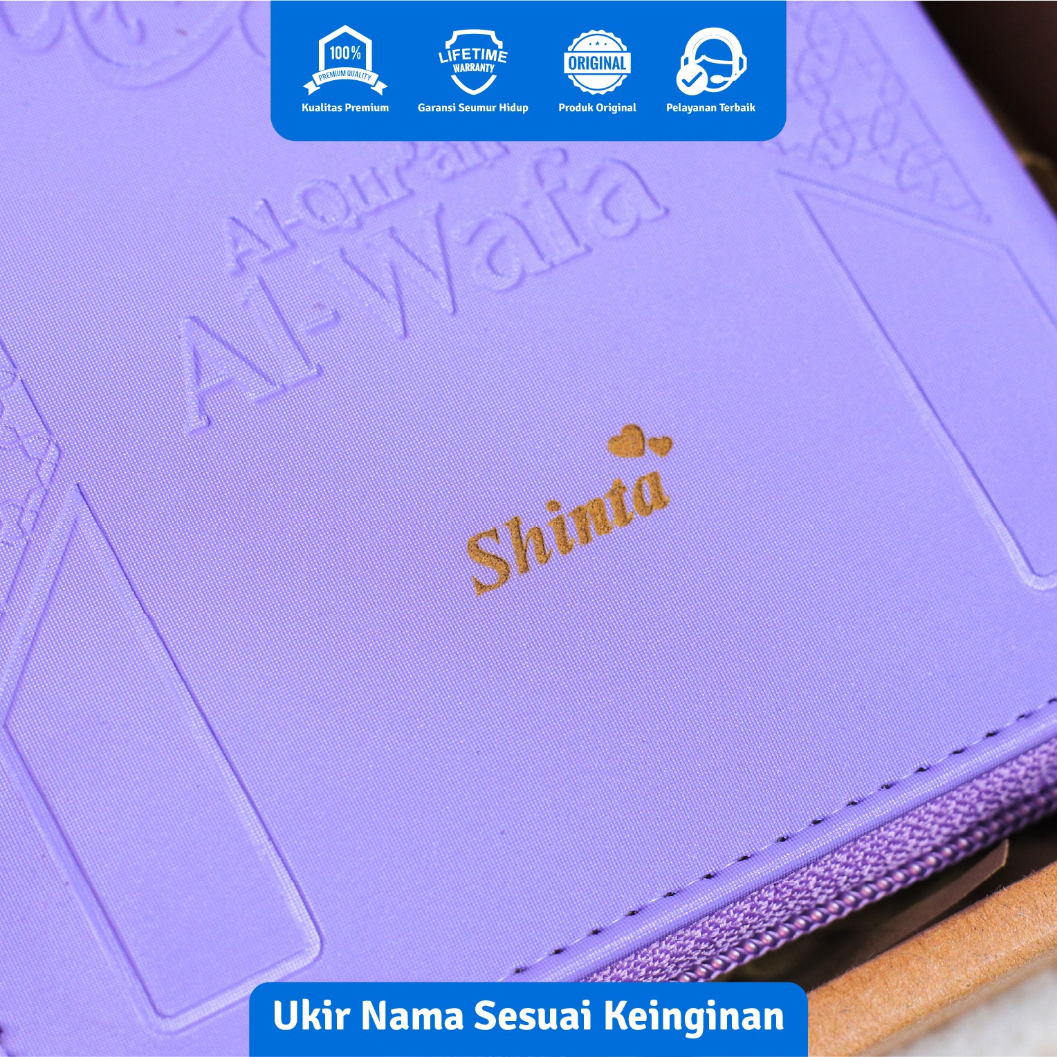 Bundling Mushaf Al Quran Al Wafa A6 Pocket 2 pcs Box Exclusive Free Custom Nama