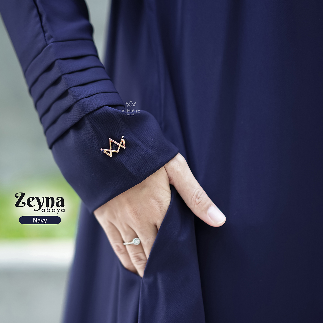 Hijab Almuizz - Zeyna Abaya Lengan Lipit tanpa Potongan ketiak (Abaya Only)