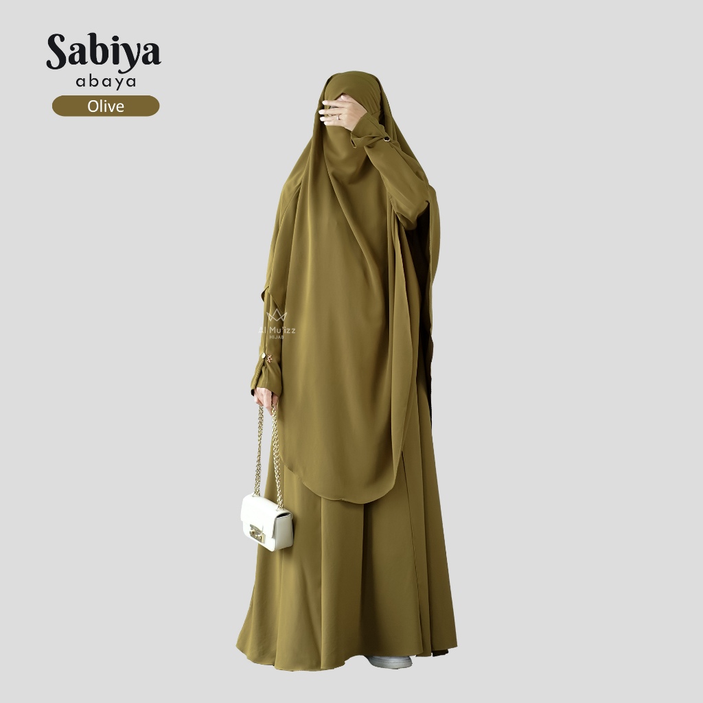 Hijab Almuizz - Sabiya Abaya Dress Gamis Anti UV Outfit umroh haji (Abaya Only)
