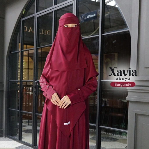 Image of Hijab Almuizz - Xavia French Khimar Nonped Hijab Instan Syari