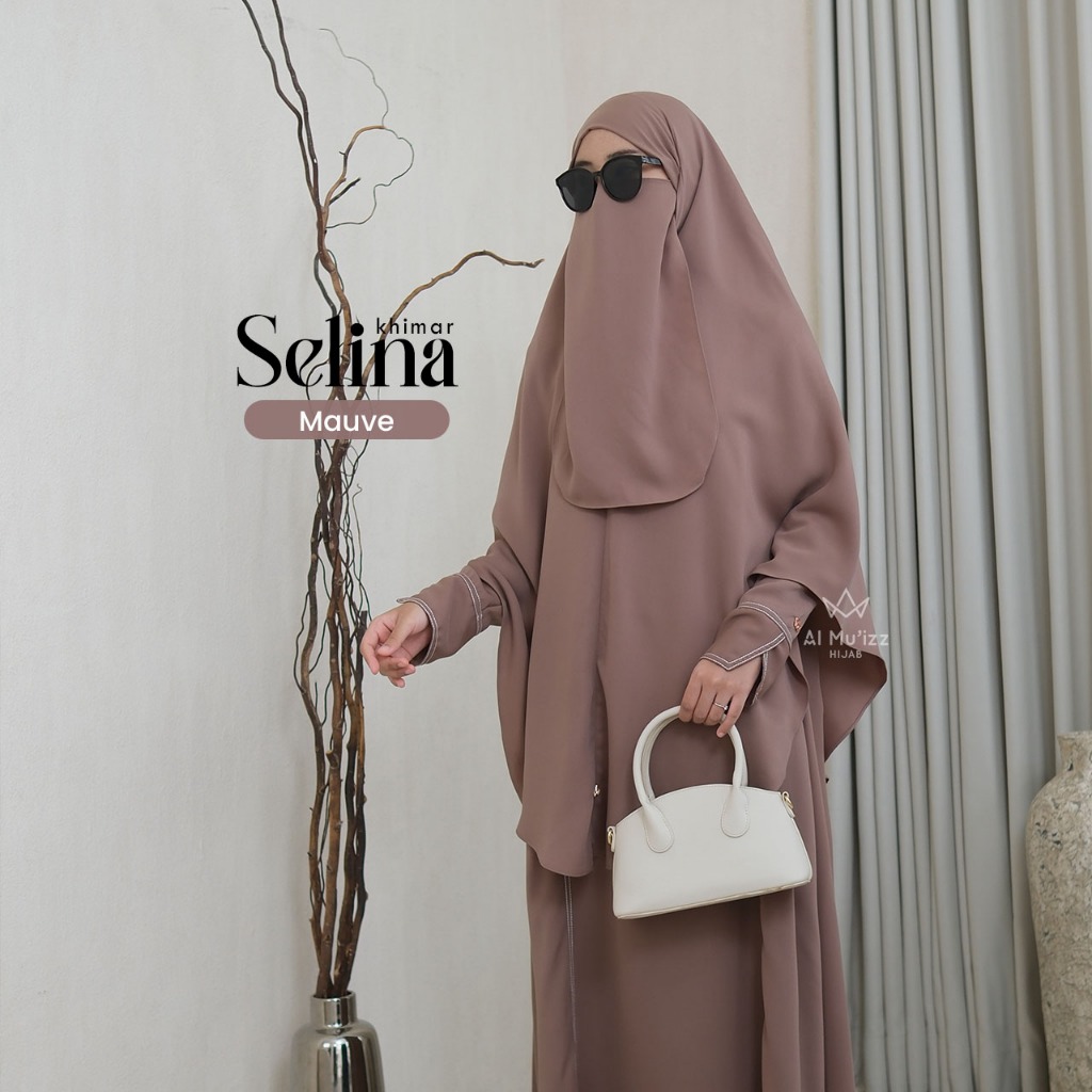 Hijab Almuizz - Selina French Khimar Semi Instan Basic Nonped Only Free Cadar (Khimar Only)