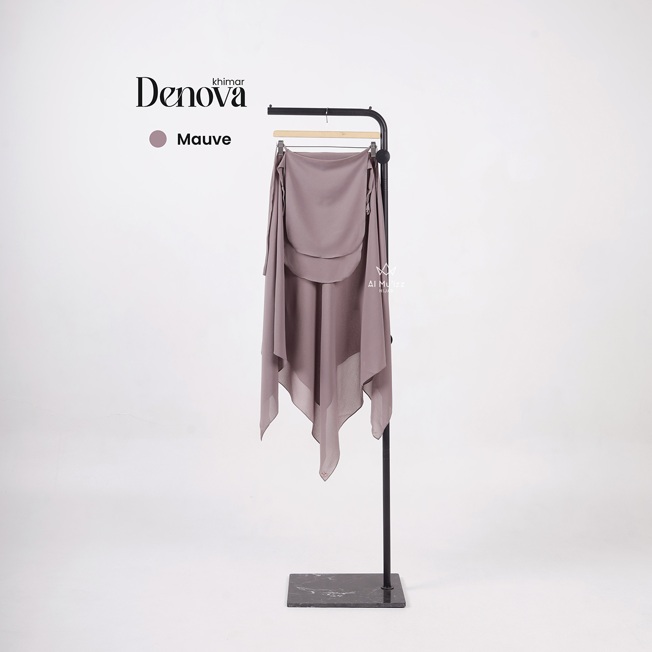 Hijab Almuizz - Denova French Square Khimar Bandana Semi instan Syar'i Chiffon Airtech