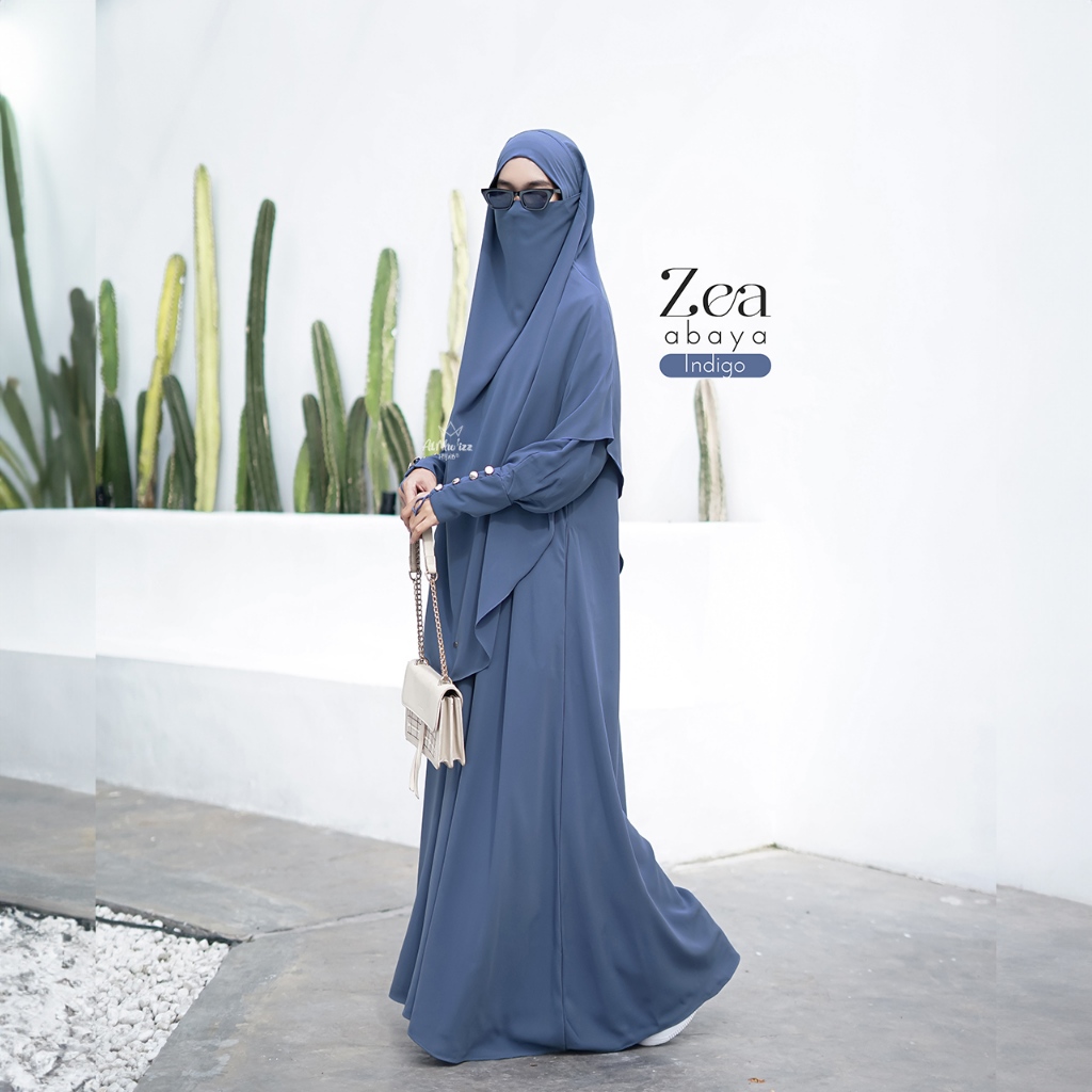 Hijab Almuizz - Zea Abaya Dress Gamis Syari Outfit Umroh Haji (ABAYA ONLY)