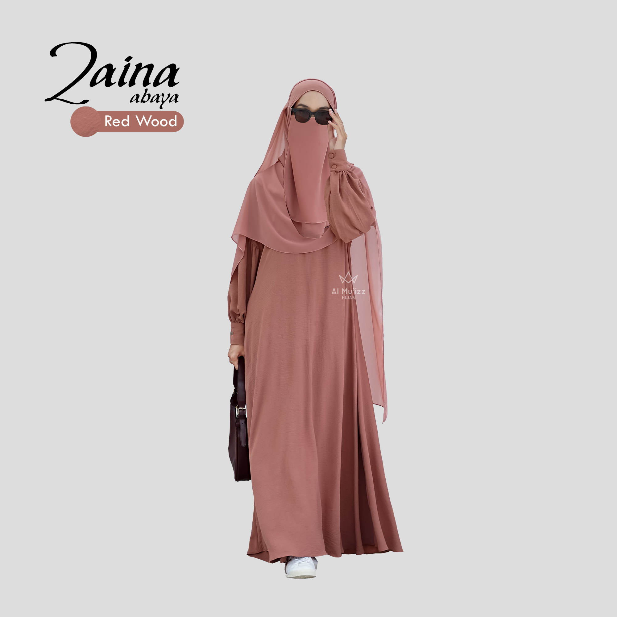 Hijab Almuizz - Zaina Abaya Basic Batwing Crinkle Polos Muslimah (Abaya Only)
