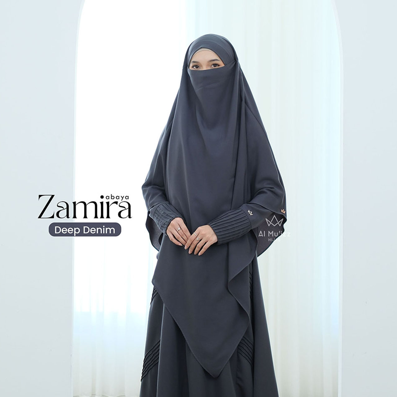 Hijab Almuizz - Zamira French Khimar Nonped Hijab Instan Syari