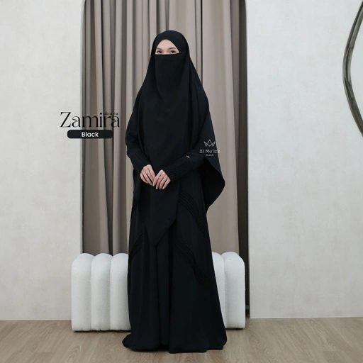 Image of Hijab Almuizz - Zamira Abaya Dress Gamis Lebaran Outfit Umroh Haji (Abaya Only)