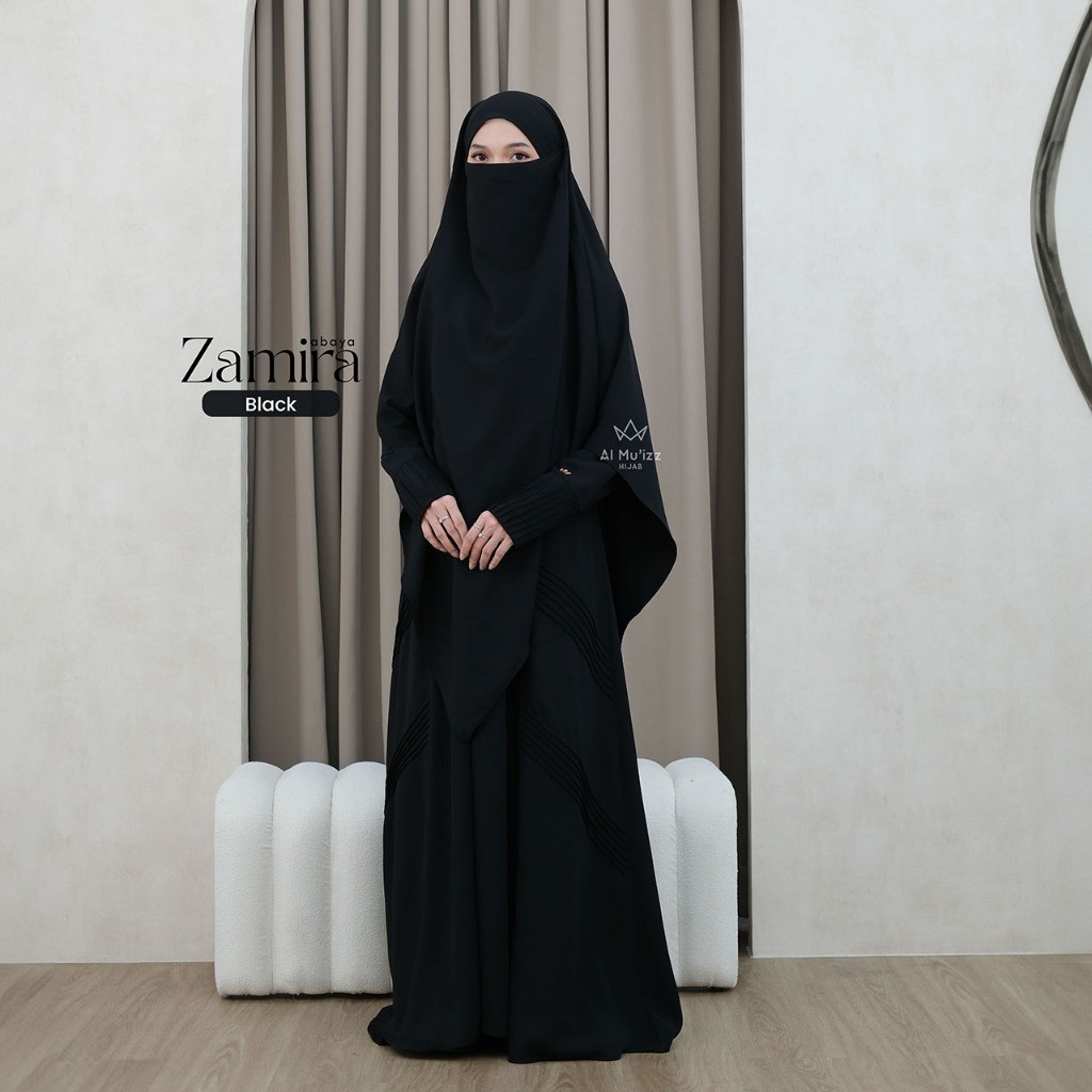 Hijab Almuizz - Zamira Abaya Dress Gamis Lebaran Outfit Umroh Haji (Abaya Only)