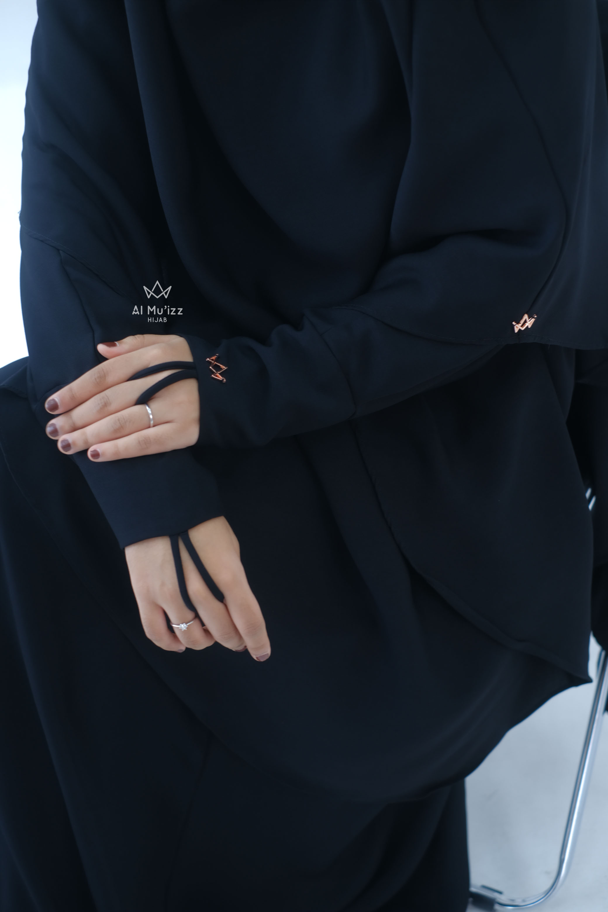 Hijab Almuizz - Beyza Abaya Dress Gamis Kaftan Batwing Polos Syari Outfit Umroh Haji (ABAYA ONLY)