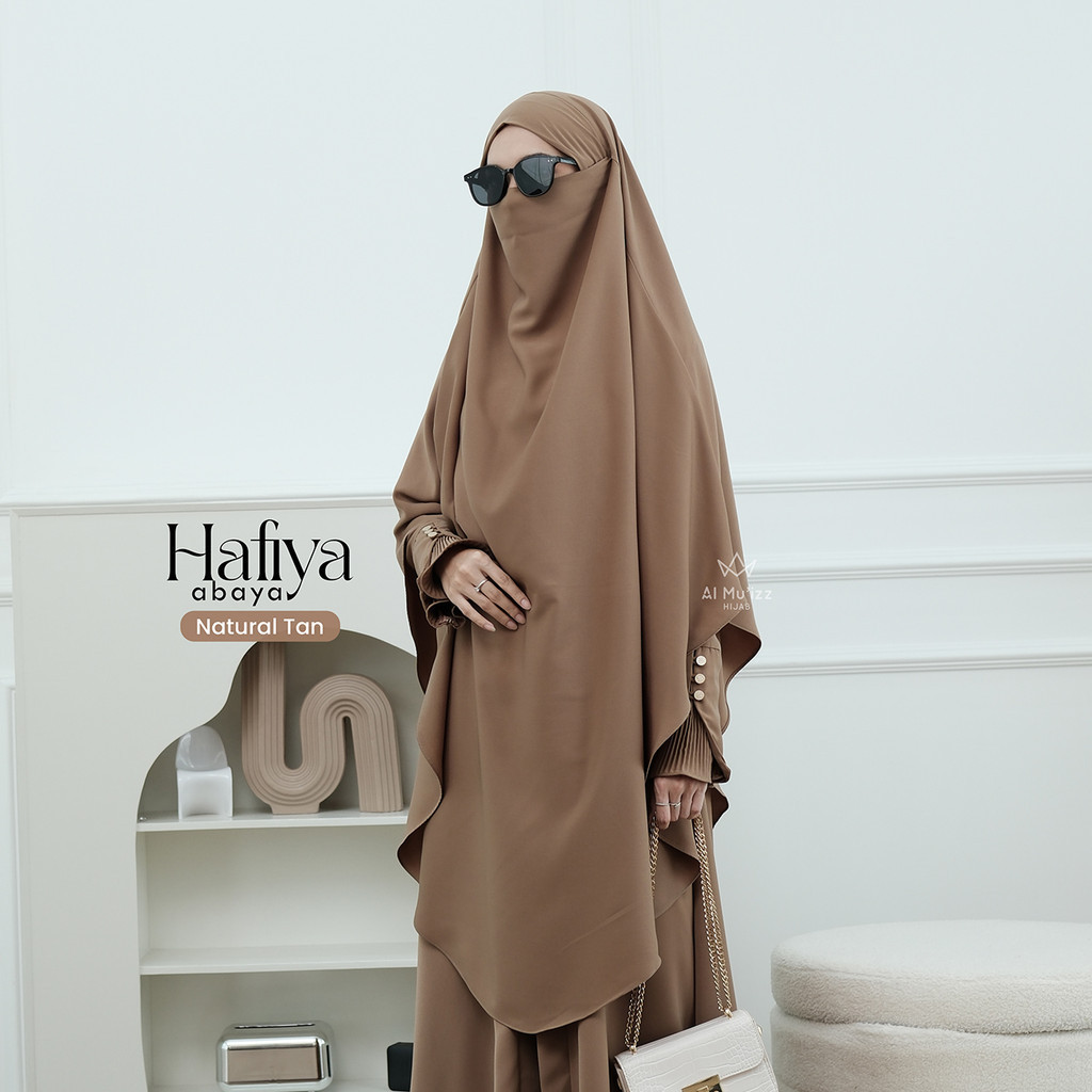Hijab Almuizz - Hafiya Khimar Bandana French Khimar Non Ped Free Cadar Tali