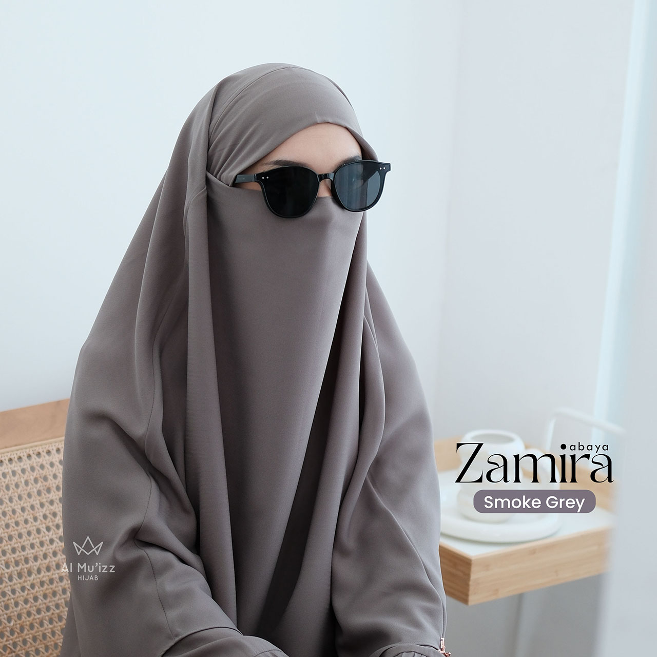 Hijab Almuizz - Zamira French Khimar Nonped Hijab Instan Syari