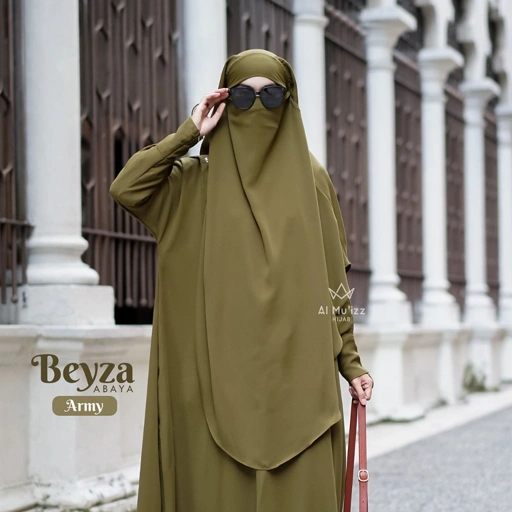 Image of Hijab Almuizz - Beyza French Khimar Nonped Hijab Instan Syari