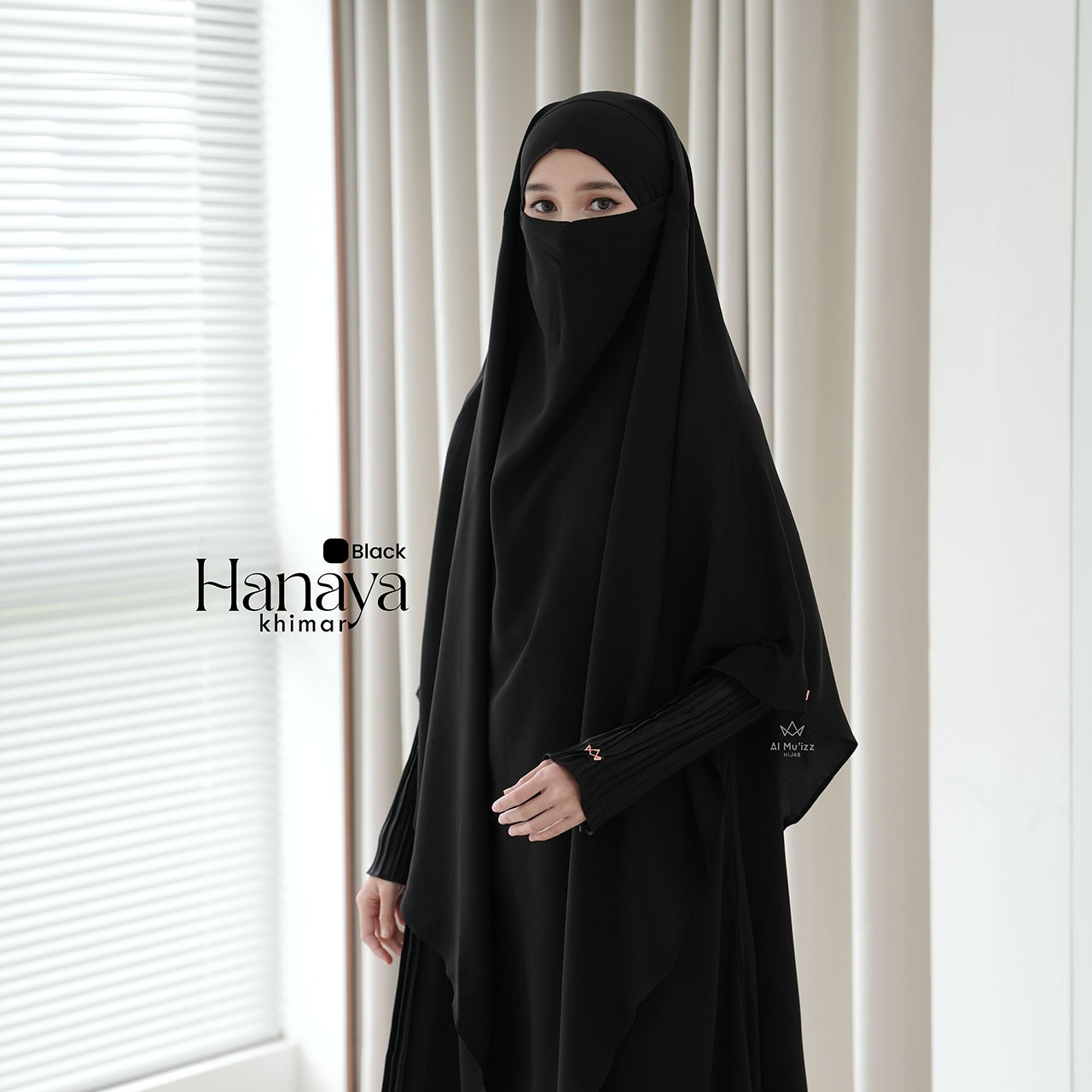 Hijab Almuizz - Hana & Hanaya Khimar Bandana French Khimar Non Ped Free Cadar Tali