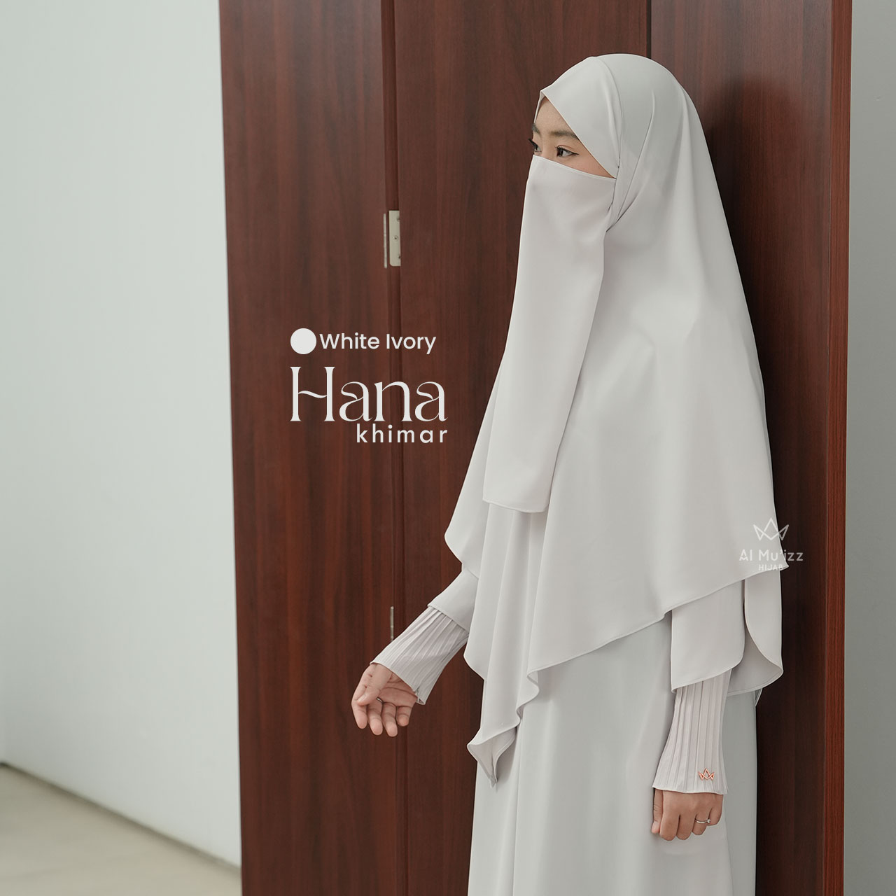 Hijab Almuizz - Hana & Hanaya Khimar Bandana French Khimar Non Ped Free Cadar Tali