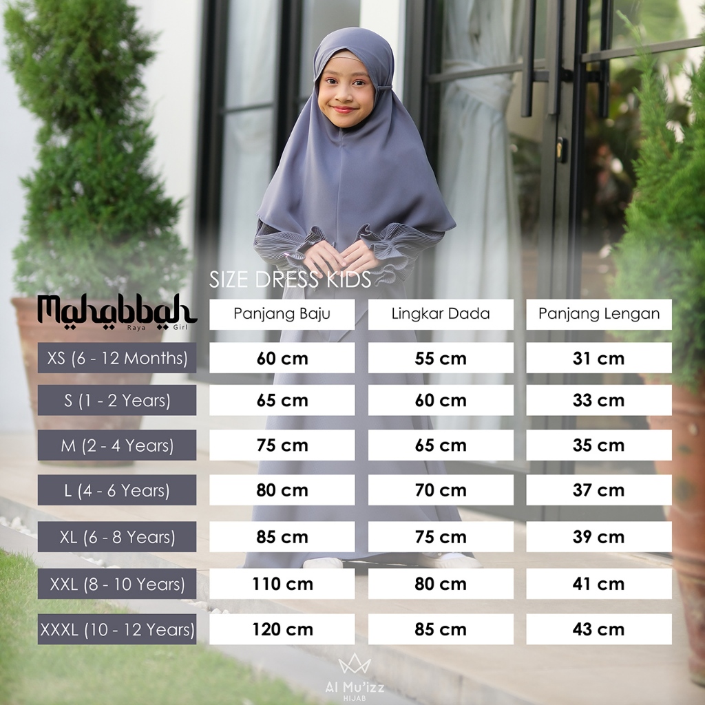 Hijab Almuizz - Mahabbah Girl Set & Abaya Only