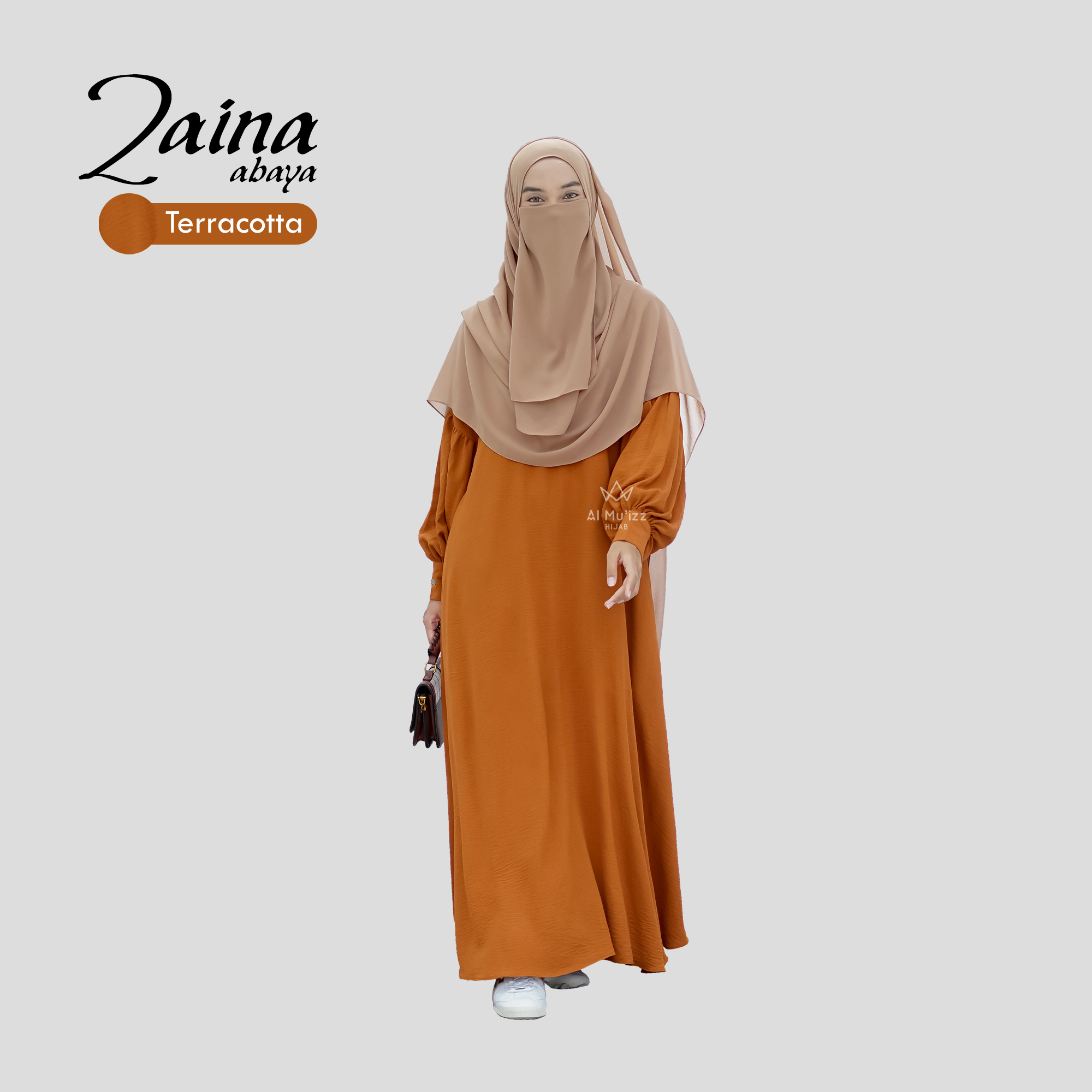 Hijab Almuizz - Zaina Abaya Basic Batwing Crinkle Polos Muslimah (Abaya Only)