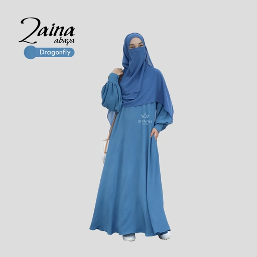 Hijab Almuizz - Zaina Abaya Basic Batwing  Crinkle Polos Muslimah (Abaya Only)