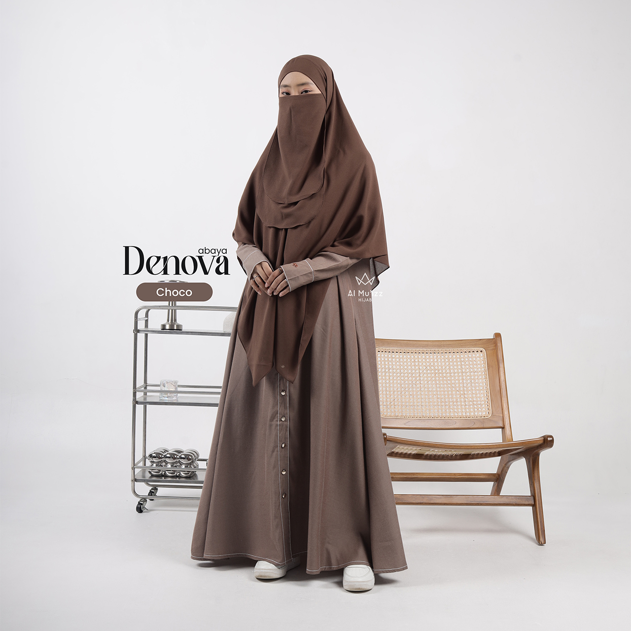 Hijab Almuizz - Denova Abaya Dress Gamis Elegan (Abaya Only)