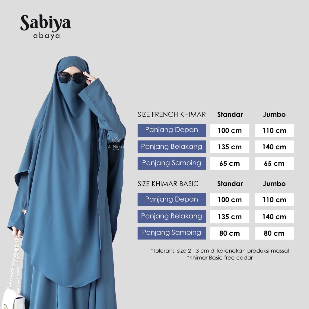 Hijab Almuizz - Sabiya French Khimar Nonped Hijab Instan Syari
