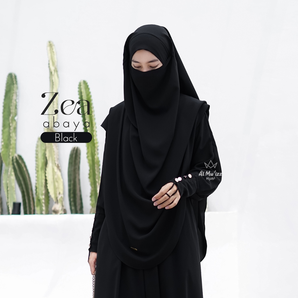 Hijab Almuizz - Zea french Khimar Semi Instan Syari