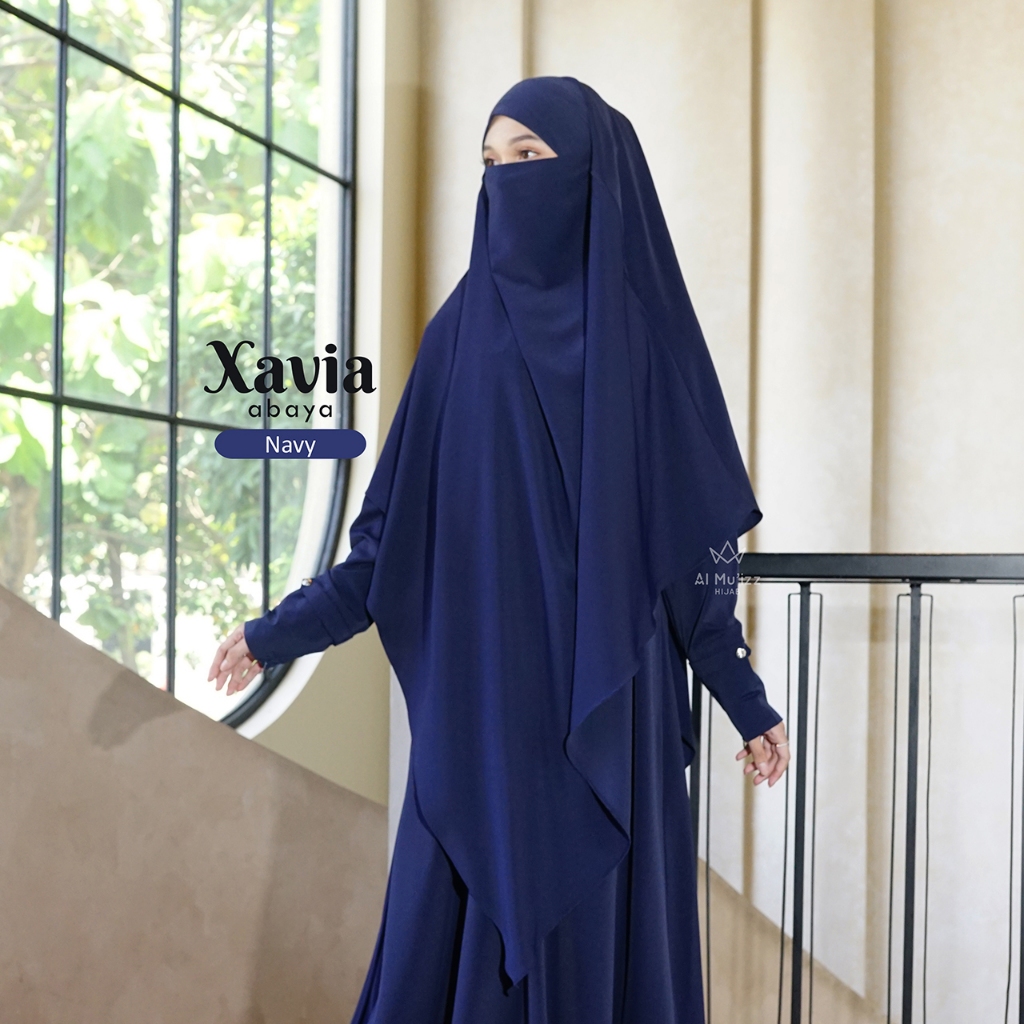 Hijab Almuizz - Xavia French Khimar Nonped Hijab Instan Syari
