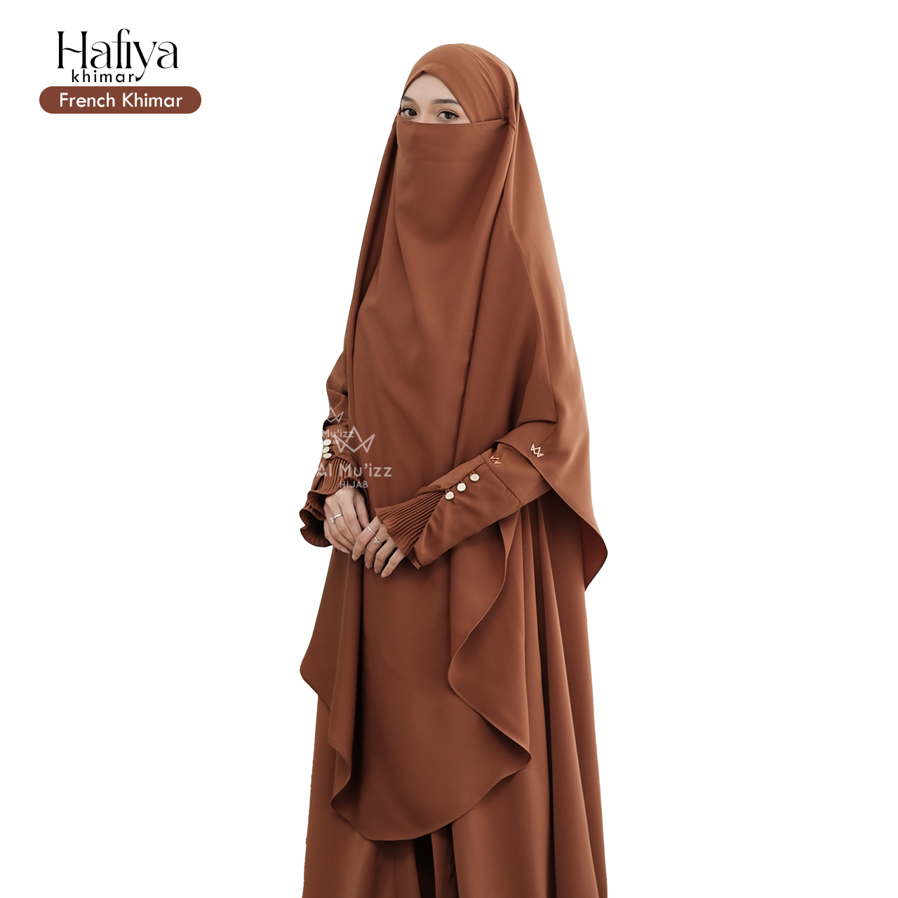 Hijab Almuizz - Hafiya Khimar Bandana French Khimar Non Ped Free Cadar Tali
